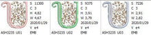 Load image into Gallery viewer, French Knot Monogram U
