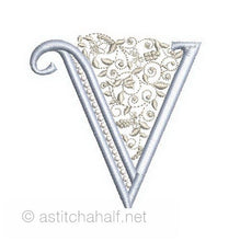 Load image into Gallery viewer, French Knot Monogram V
