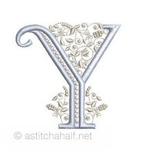 Load image into Gallery viewer, French Knot Monogram Y
