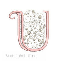Load image into Gallery viewer, French Knot Monogram U
