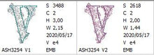 Load image into Gallery viewer, Floraison Monogram Letter V
