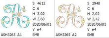 Load image into Gallery viewer, Summer Dance Monogram Letter A
